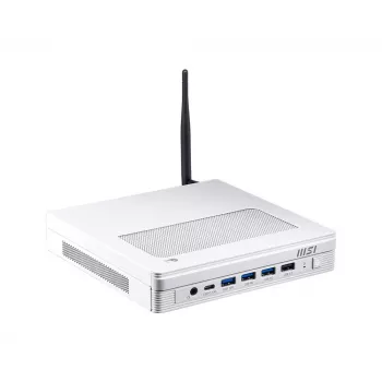 MSI PRO DP10 A14MG-007BEU mini-pc, Intel Pentium Gold G7400, zonder RAM, zonder HDD, zonder OS, wit
