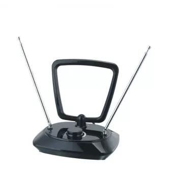Philips SDV5200/12 binnenantenne voor tv met 5G-filter, DVB-T/T2, 1,85 m coaxkabel, zwart