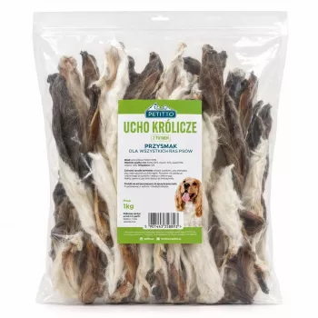PTI PETITTO konijnenoor met haar hondenkauwartikel - 1 kg