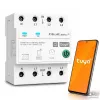 Qoltec 50976 driefasig slim Wi-Fi-relais 63A, DIN-rail, 3P+N, timer, Tuya