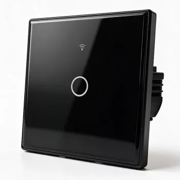 Qoltec Smart Touch lichtschakelaar 1-voudig Wi-Fi timer Tuya wit