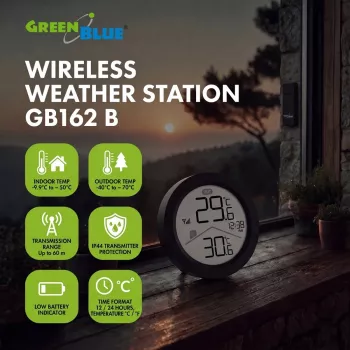 GREENBLUE draadloos weerstation GB162 B