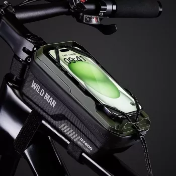 WILDMAN GX200 fietstas frame met telefoonhouder, groen