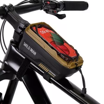 WILDMAN GX200 fietsframetas met telefoonhouder, Desert