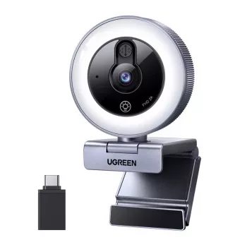 UGREEN CM910 webcam, 2K, 30FPS, ledlicht, ingebouwde microfoon