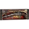 PULIO Gonher metalen piratenpistool speelgoedpistool, spuitgietmetaal & kunststof, 8-schots ringcaps, zwart/grijs met bruine greep, vanaf 8 jaar