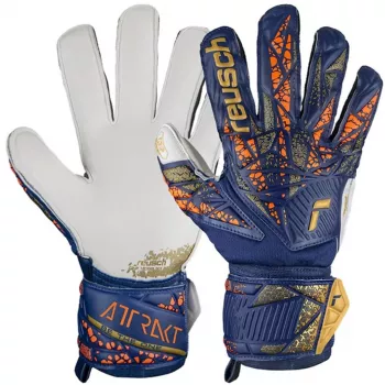 Reusch Attrakt Grip keepershandschoenen diepblauw/wit/feloranje maat 11