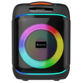 DENVER BPS-170 400W Bluetooth-partyluidspreker met RGB-lichten, TWS, karaoke, FM-radio, USB/SD/AUX/microfooningangen