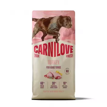 CARNILOVE TRUE FRESH hondenbrokken kalkoen voor volwassen honden van alle rassen 12 kg