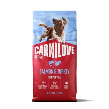 CARNILOVE ACTIVE hondenbrokken met zalm & kalkoen voor puppy's 12 kg