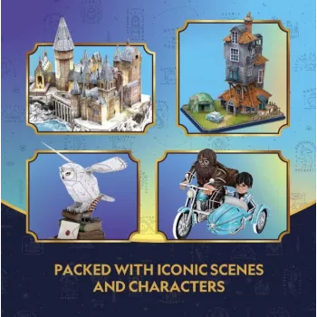 CubicFun 3D-puzzel Harry Potter Zweinstein Kasteel in de sneeuw met LED