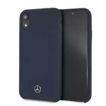 Mercedes-Benz Apple iPhone XR vloeibaar siliconen hoesje marineblauw