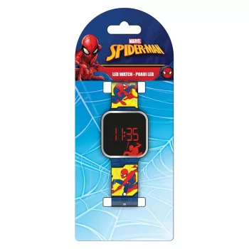 PULIO Spiderman LED digitaal kindhorloge - rood/blauw
