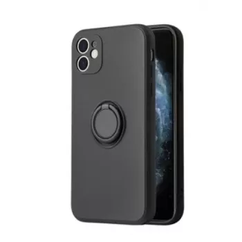 iLike Apple iPhone 13 Pro Max siliconen ring hoesje zwart