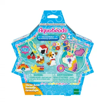 EPOCH Aquabeads charm- en hanger-set - meer dan 600 parels, 10+ ontwerpen, wateractieve knutselset voor kinderen vanaf 4 jaar