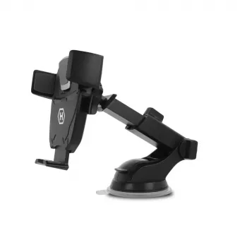 HAMMER Extreme Auto-houder Universele Smartphone Voorruit Dashboard Houder met sterke zuignap, 360° draaibaar, verstelbare klem, zwart