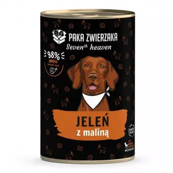 Paka Zwierzaka Seventh Heaven hert met framboos 400g natvoer voor honden