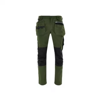 NO NAME TROUSERS MONTER M Heren werkbroek, 65% polyester 35% katoen, zwart/grijs, 9 zakken, kniebeschermingszakken, EN ISO 13688