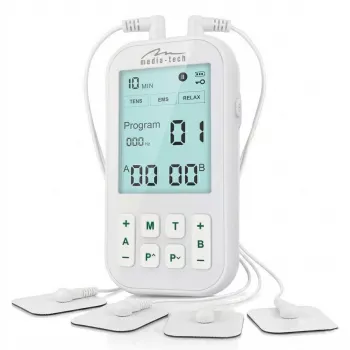 MEDIA-TECH TENS/EMS massager MT6543 | dual-channel pijnverlichting & spierstimulator