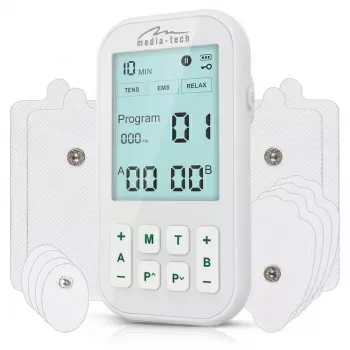 MEDIA-TECH TENS/EMS massager MT6543 | dual-channel pijnverlichting & spierstimulator