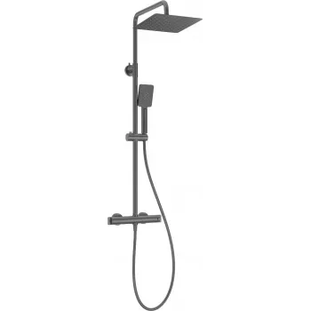 DEANTE Neo thermostatisch douchesysteem met 250mm regendouchekop en handdouche, chroom