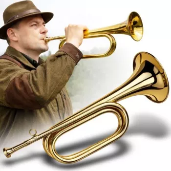 V-TONE VHT 1 Bb signaaltrompet fanfare – messing met blanke lak, ventielloos, 120 mm klankbeker, mondstuk inbegrepen