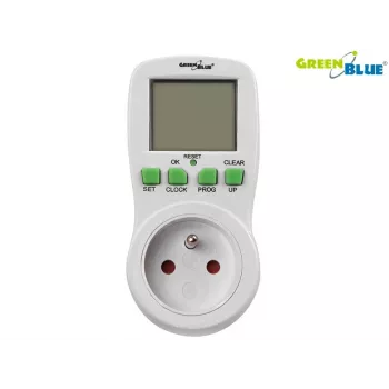 GreenBlue GB107 digitale programmeerbare tijdschakelaar 16 programma's 230V 16A Schuko