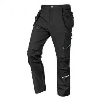 NEO TOOLS Mix&Match 4-way stretch werkbroek met Cordura-versterkingen en holstertassen, zwart, maat XXXL