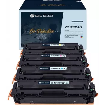 G&G compatibele tonerpatronen 4-pack voor HP 203X serie, zwart cyaan magenta geel, hoge capaciteit, GS-H203X-4P