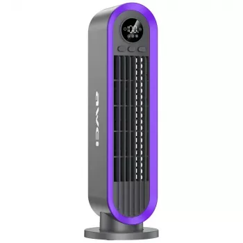 AWEI F52 draagbare torenventilator 3600mAh USB-C oplaadbaar grijs