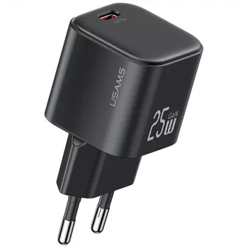USAMS 25W GaN USB-C snellader - wit