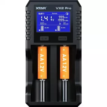 XTAR VX2 PRO SET batterijlader, 3,7V/1,5V/1,2V