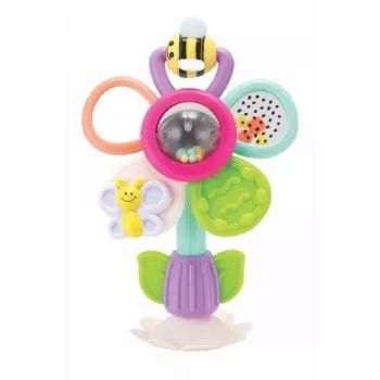 B-KIDS Infantino draaibloem met zuignap – meerkleurig zintuiglijk speelgoed voor baby's vanaf 6 maanden