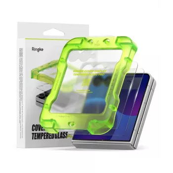 Ringke Cover Display Pro 2-pack gehard glas displayschermbescherming voor Galaxy Z Flip 8 - transparant