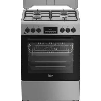 BEKO fornuis FBM62320SDS, breedte 60 cm, A, gas/elektrisch, LED-display