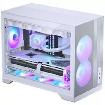 Phanteks XT M3 PC-behuizing, mini-behuizing + D30 PWM Regular Airflow D-RGB ventilator, 3-pack, wit