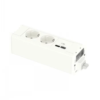 SCHNEIDER ELECTRIC UNICA SYSTEM+ MOD.UNIT 2XSCHUKO+USBA/C WIT