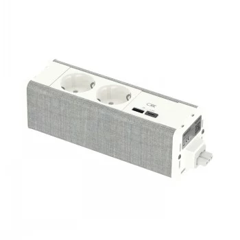 SCHNEIDER ELECTRIC UNICA SYSTEM+ MOD.UNIT 2XSCHUKO+USBA/C WIT/GRIJS