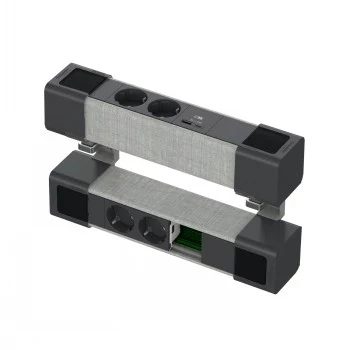 SCHNEIDER ELECTRIC UNICA SYSTEM+ TAFELAPPARAAT 4XSCHUKO+USBA/C+RJ OPT, ANTHR/GRIJS