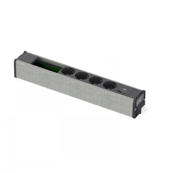 SCHNEIDER ELECTRIC UNICA SYSTEM+ MOD.UNIT 4XSCH+USBA/C+DATA ANTRA/GRIS