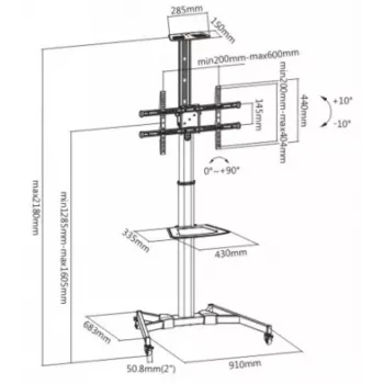 LH-GROUP FLROOSSTAND MET WIELEN 37-70 BASIC