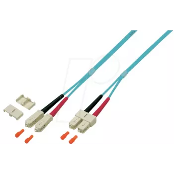 EFB Elektronik O0318.1 Duplex SC-SC OM4 glasvezel-patchkabel, 1 m, violet