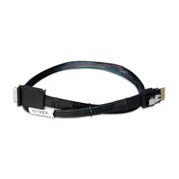 ICY DOCK MB402L-B kabel van SlimSAS 4i (SFF-8654) naar OCuLink 4i (SFF-8611), PCIe 4.0, 0,5 m