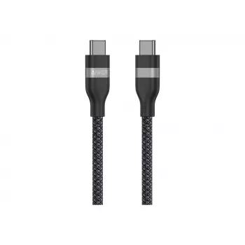 Anker USB-C naar USB-C 240W upcycled-gevlochten snellaadkabel A82E2 (1,8 m, zwart)