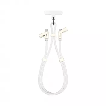 SBOX Lanyard White USB-C naar USB-C-kabel 1,5 m wit