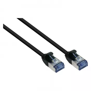Good Connections RNS® SlimLine patchkabel Cat.6A U/FTP PiMF LSZH 500MHz koper zwart 0,5m