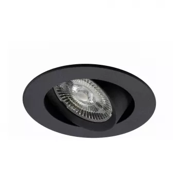 Synergy 21 Helios LED-inbouwspot voor plafond, rond, kantelbaar, warmwit, zwart
