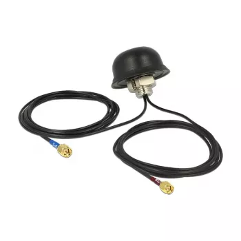 NAVILOCK Multiband GPS GSM UMTS LTE SMA 2-5 dBi Antenne 2x2m RG-174 Omnidirectionele Dakmontage Outdoor