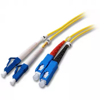 EFB Elektronik Duplex Jumper LC-SC 9/125µm OS2 LSZH Geel 2,0mm 10m