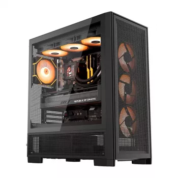 DarkFlash AIRNOVA Big Tower computerbehuizing, E-ATX, 3 x 120 mm-ventilatoren, USB-C Gen2, zwart